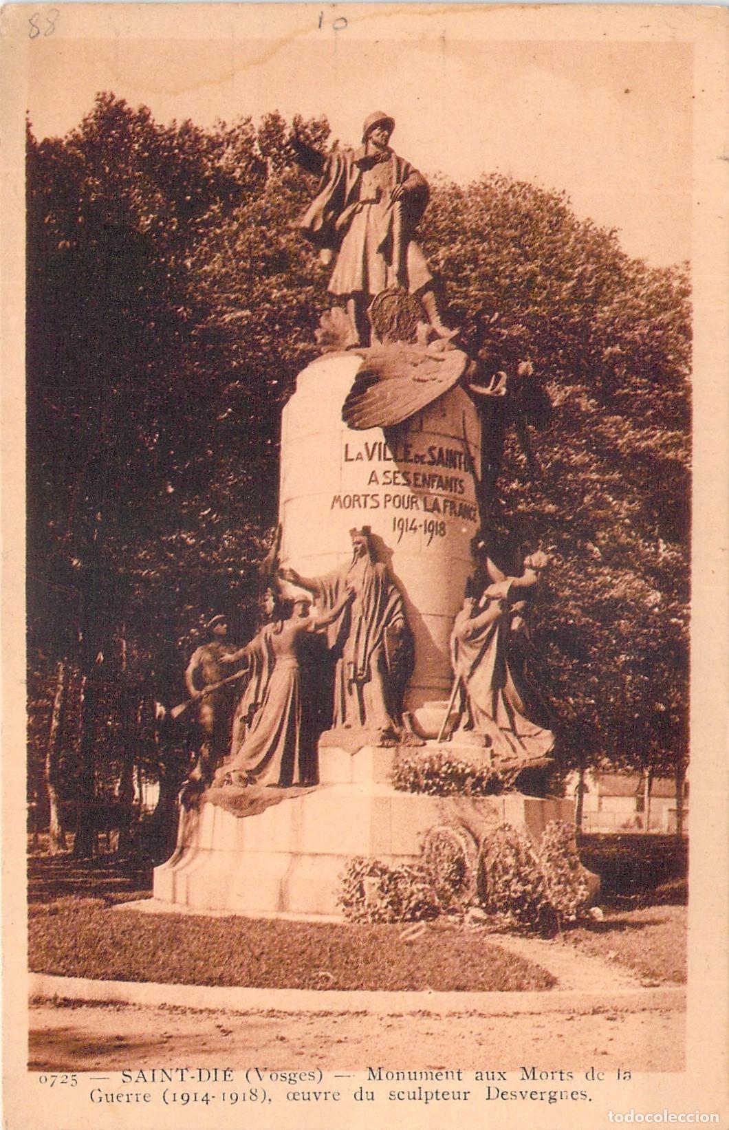Postcards: Postal Monumento a los Ca&iacute;dos en Saint-Di&eacute; Vosges Francia