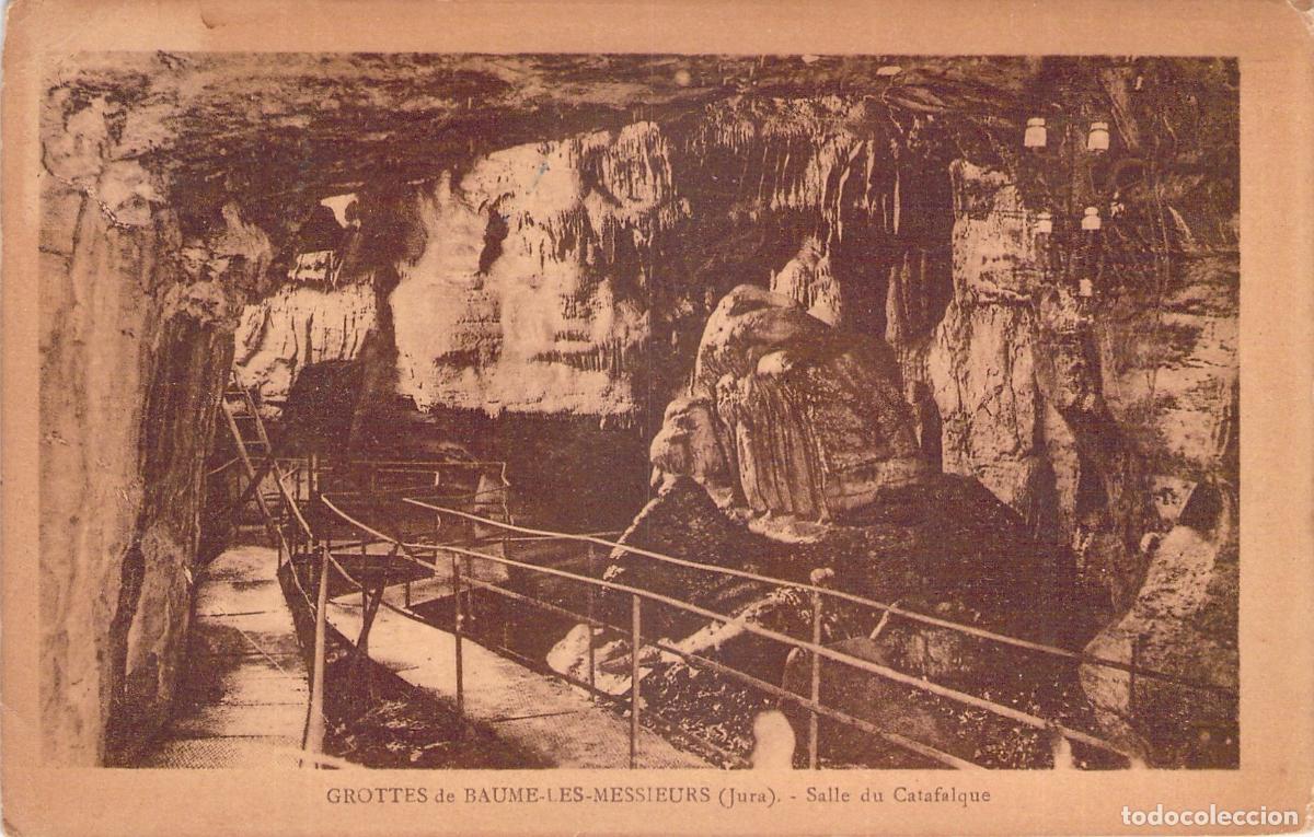 Postcards: Postal de las Grutas de Baume-les-Messieurs, Jura - Sala del Catafalco