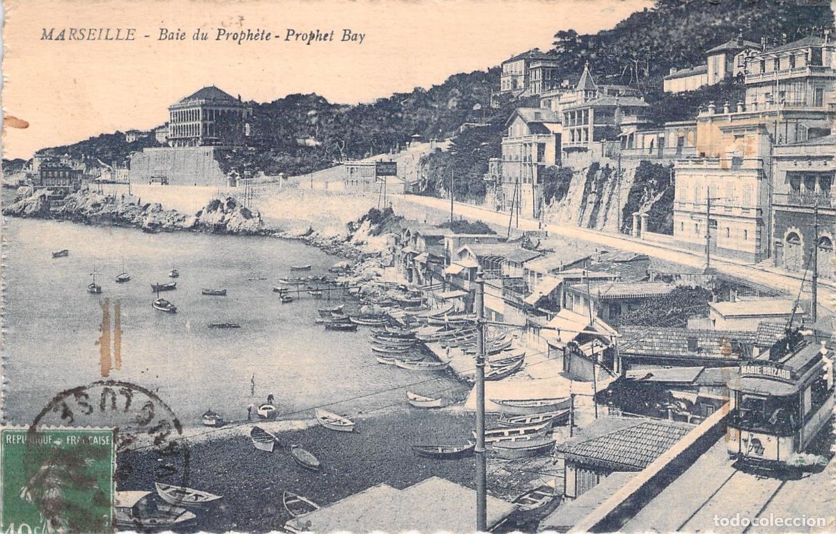 Postales: Postal de Marsella - Vista de la Bah&iacute;a del Profeta con Tranv&iacute;a