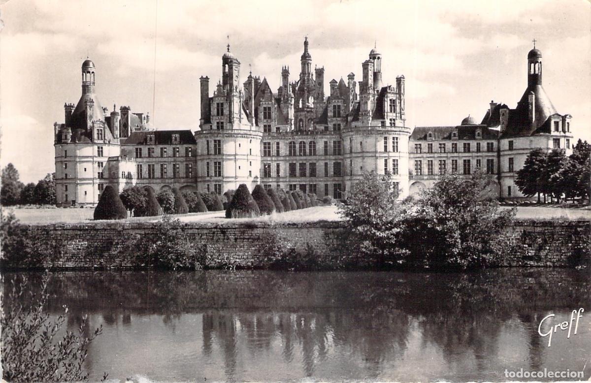 Postales: Postal del Castillo de Chambord, Fachada Norte, Francia