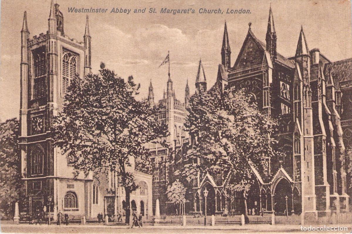 Postales: Tarjeta Postal de la Abad&iacute;a de Westminster e Iglesia de Santa Margarita