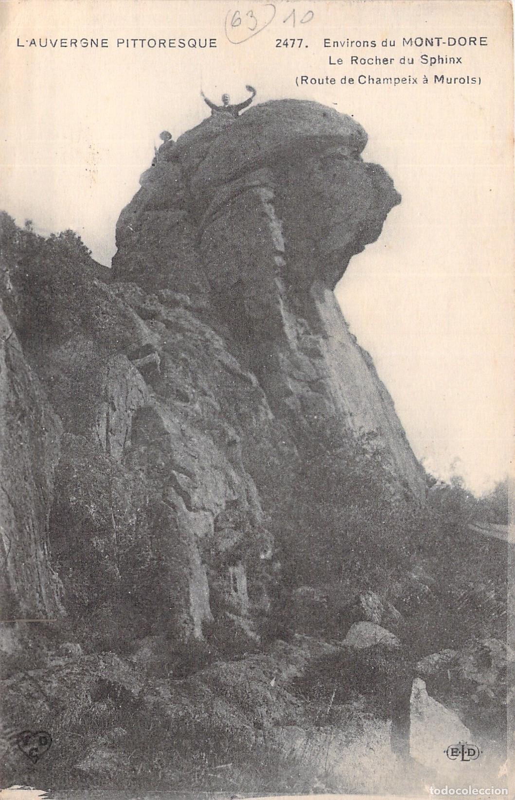Postales: Postal Le Rocher du Sphinx Environs du Mont-Dore Auvergne Francia