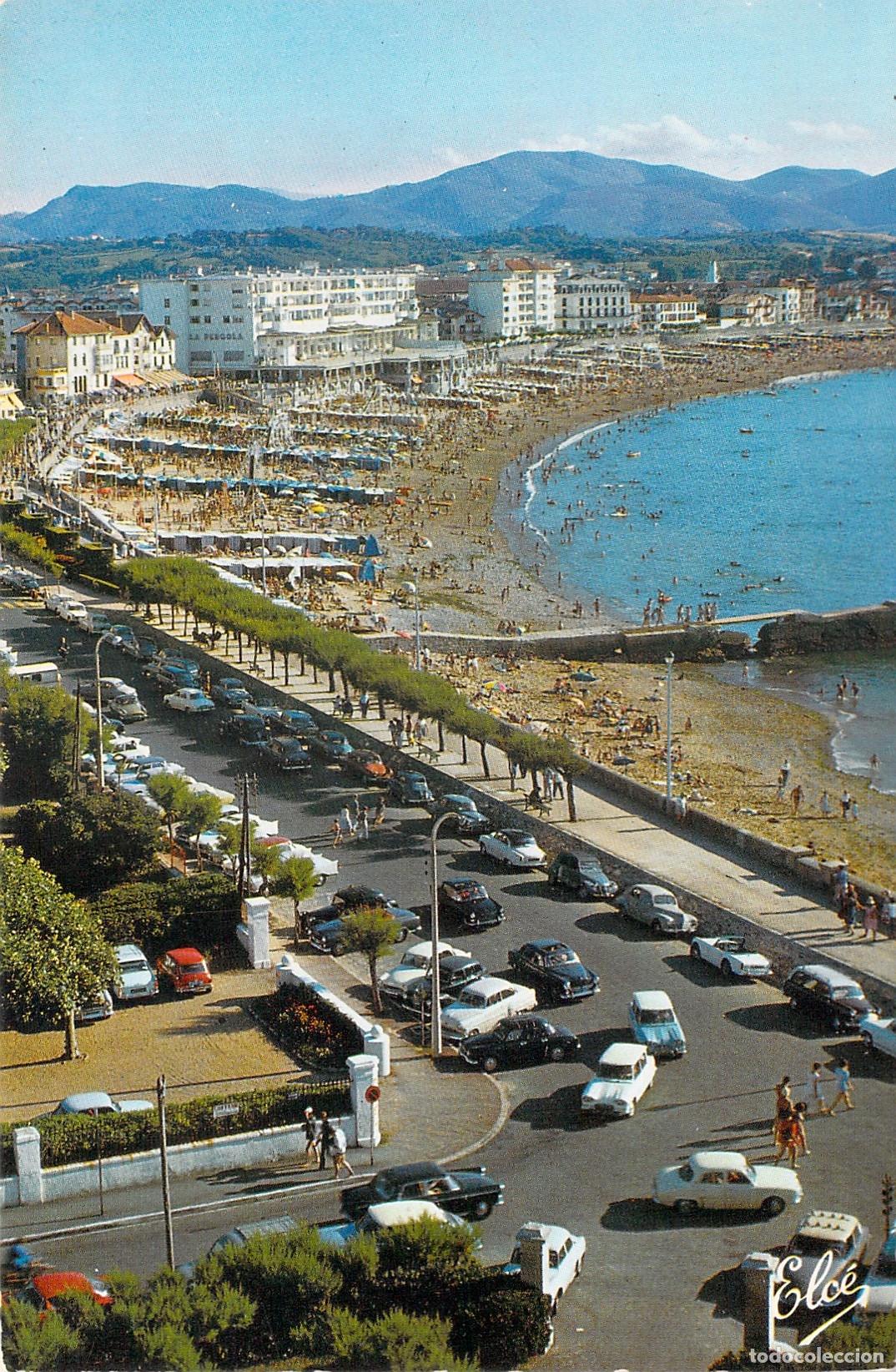 Postales: Postal de St-Jean-de-Luz La Grande Plage y los Pirineos