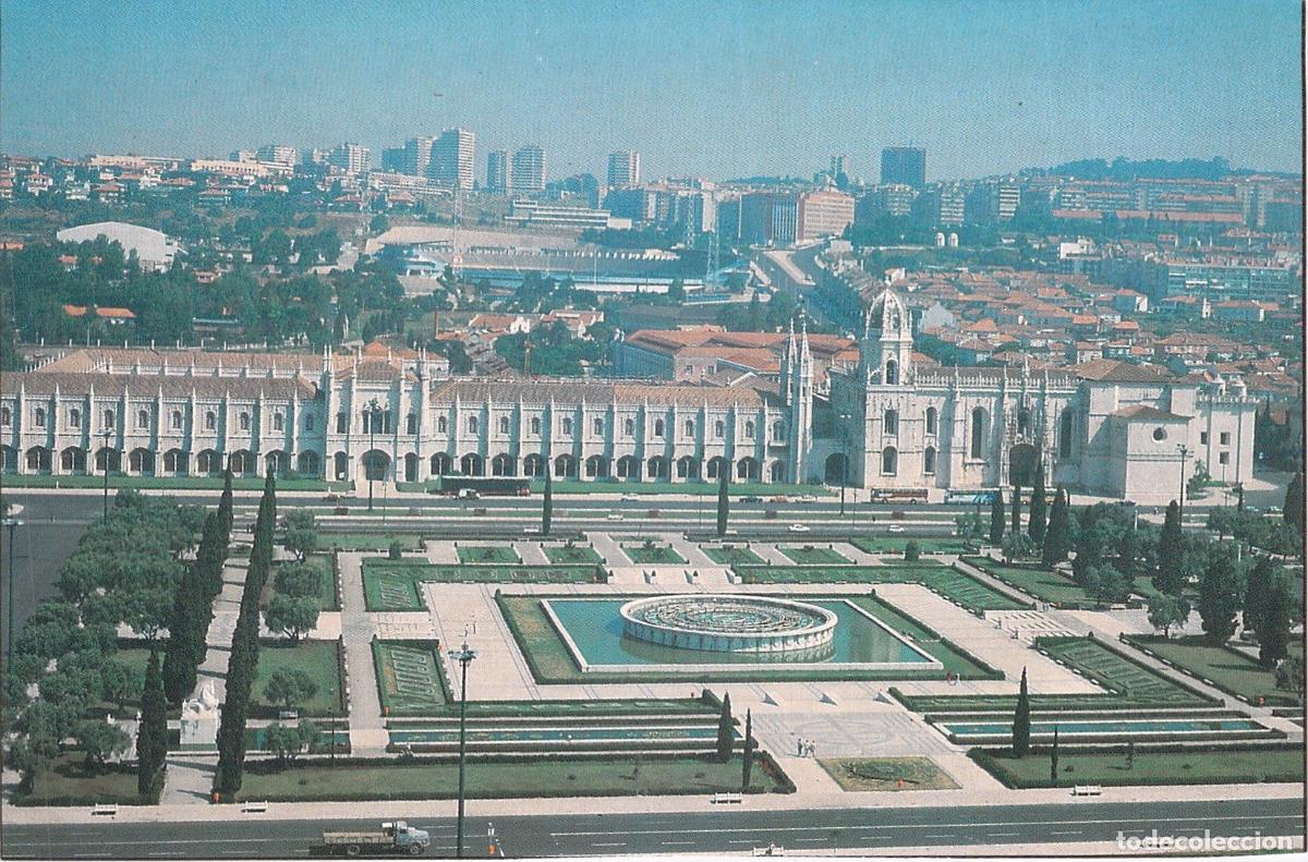 Postales: Postal de Bel&eacute;m y el Monasterio de los Jer&oacute;nimos en Lisboa