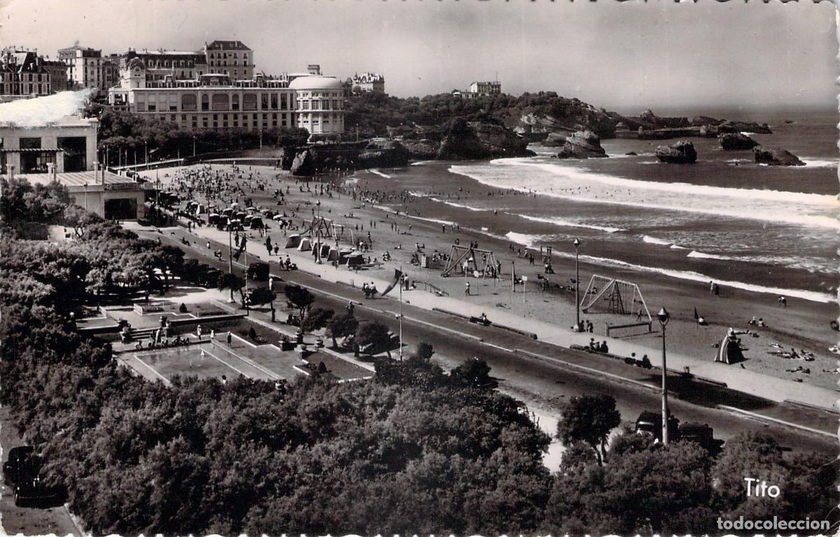 Postales: Postal de La Grande Plage en Biarritz Francia