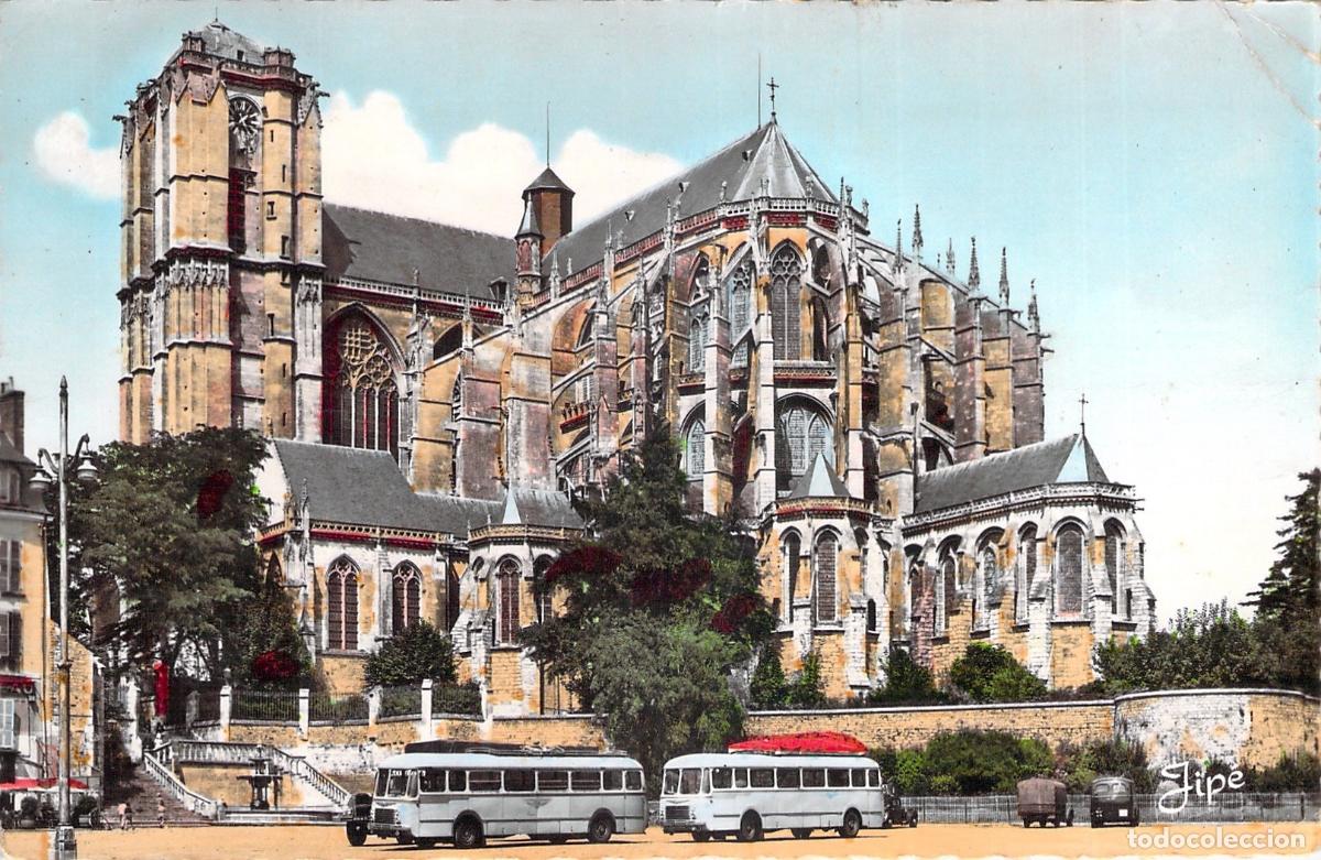 Postales: Postal de la Catedral de Saint-Julien en Le Mans, Francia
