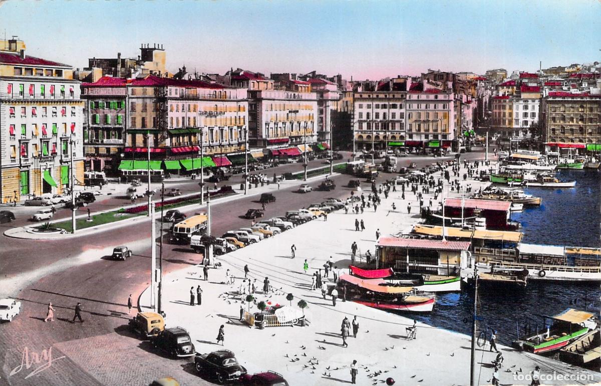 Postales: Postal de Marsella: El Quai des Belges y los Hoteles