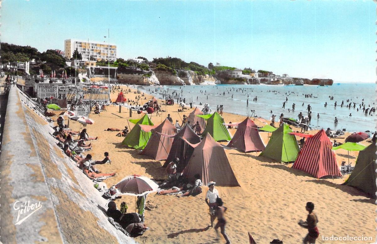 Postales: Postal Playa y Rocas de Valli&egrave;res en Saint-Georges-de-Didonne