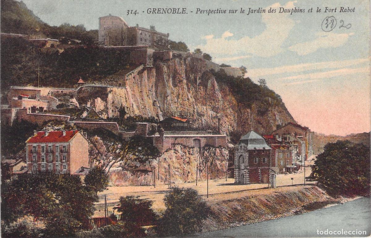Postales: Postal de Grenoble Jardin des Dauphins y Fort Rabot Francia