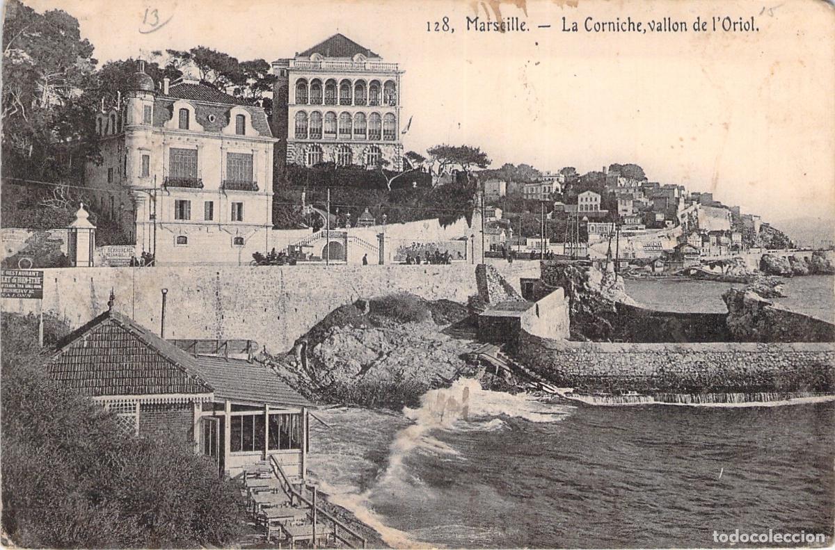 Postales: Postal de Marsella - La Corniche y Vallon de l'Oriol, Francia