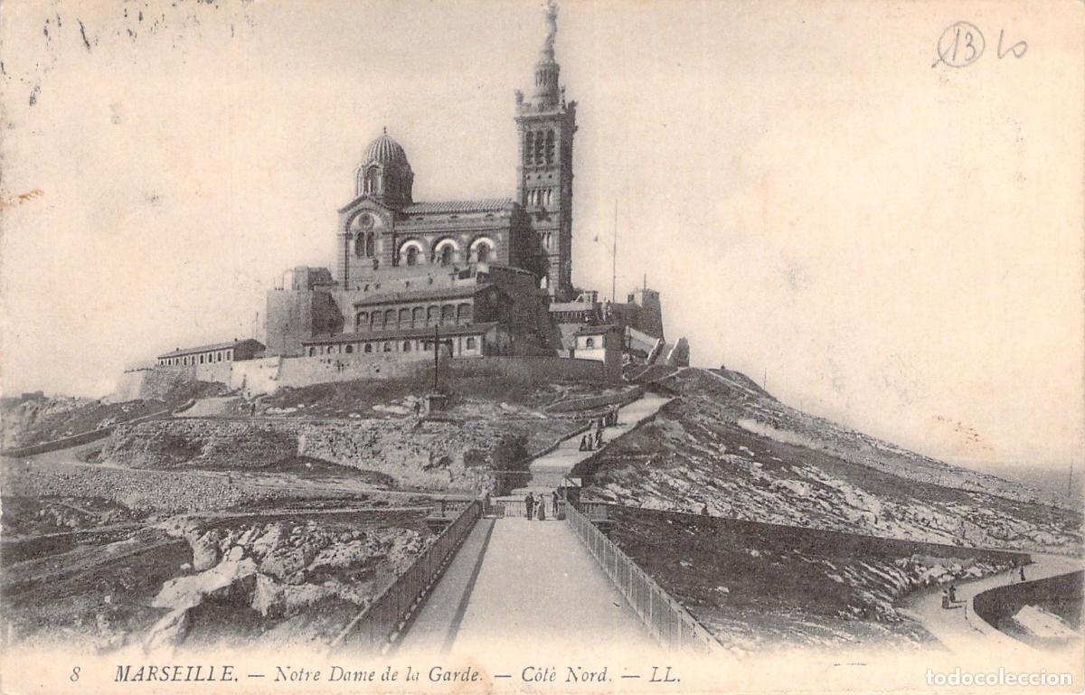 Postales: Postal de Marsella: Bas&iacute;lica de Notre Dame de la Garde