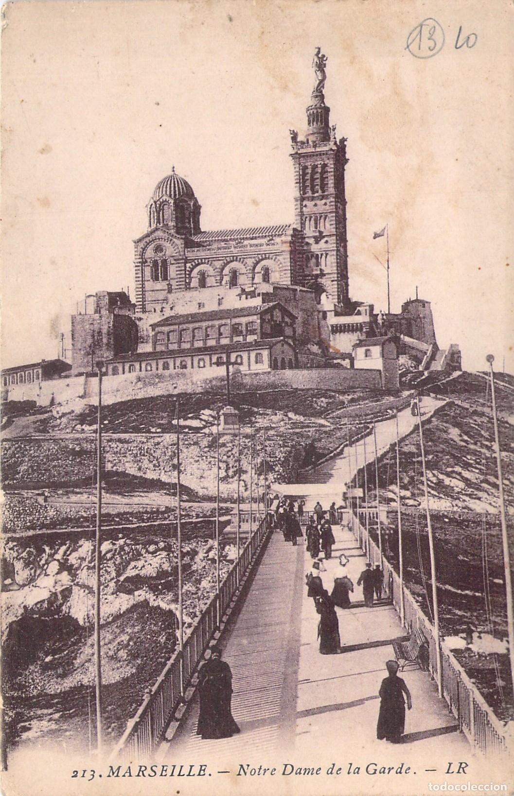 Postales: Postal de Marsella - Bas&iacute;lica Notre Dame de la Garde, Francia