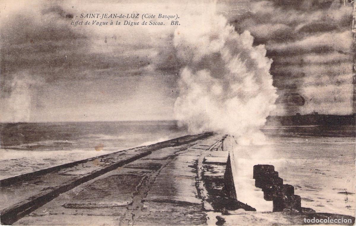 Postcards: Postal de Saint-Jean-de-Luz - Efecto de Ola en el Dique de Socoa