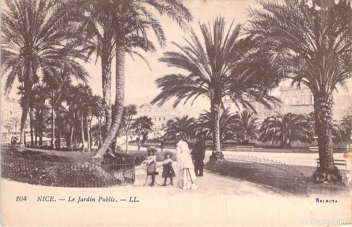 Postcards: Postal de Niza, El Jard&iacute;n P&uacute;blico con Palmeras, Francia