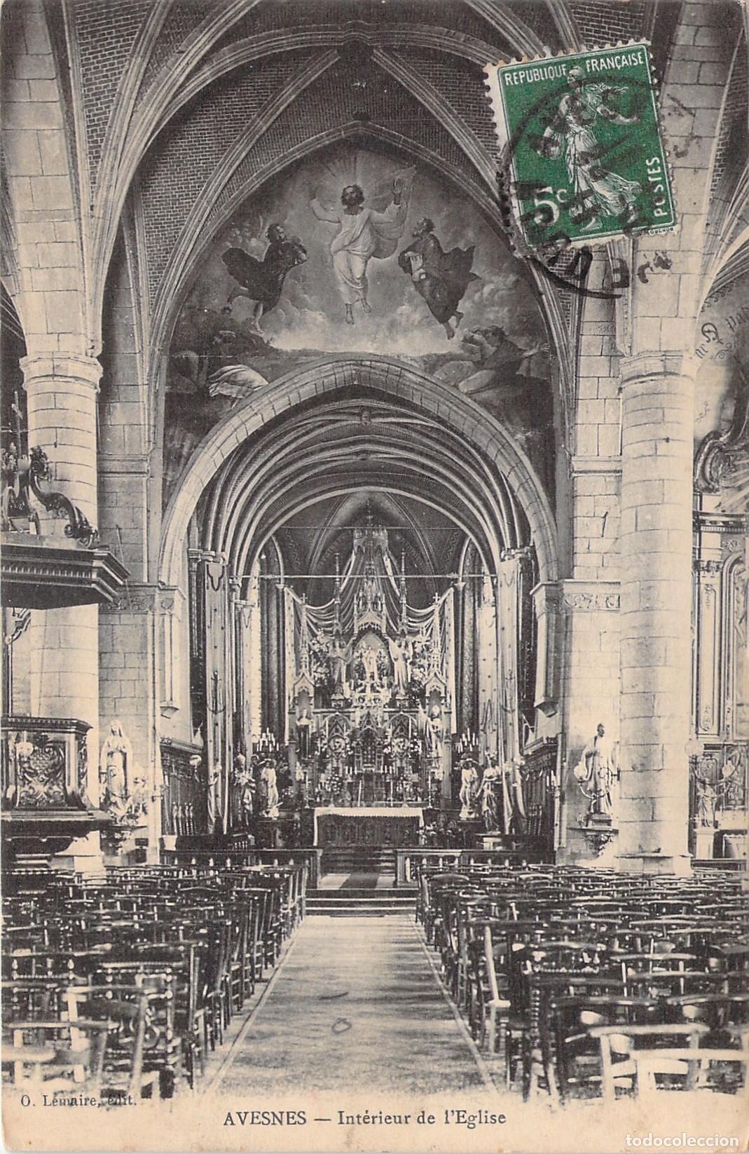 Postcards: Postal de la Iglesia de Avesnes-sur-Helpe, Francia