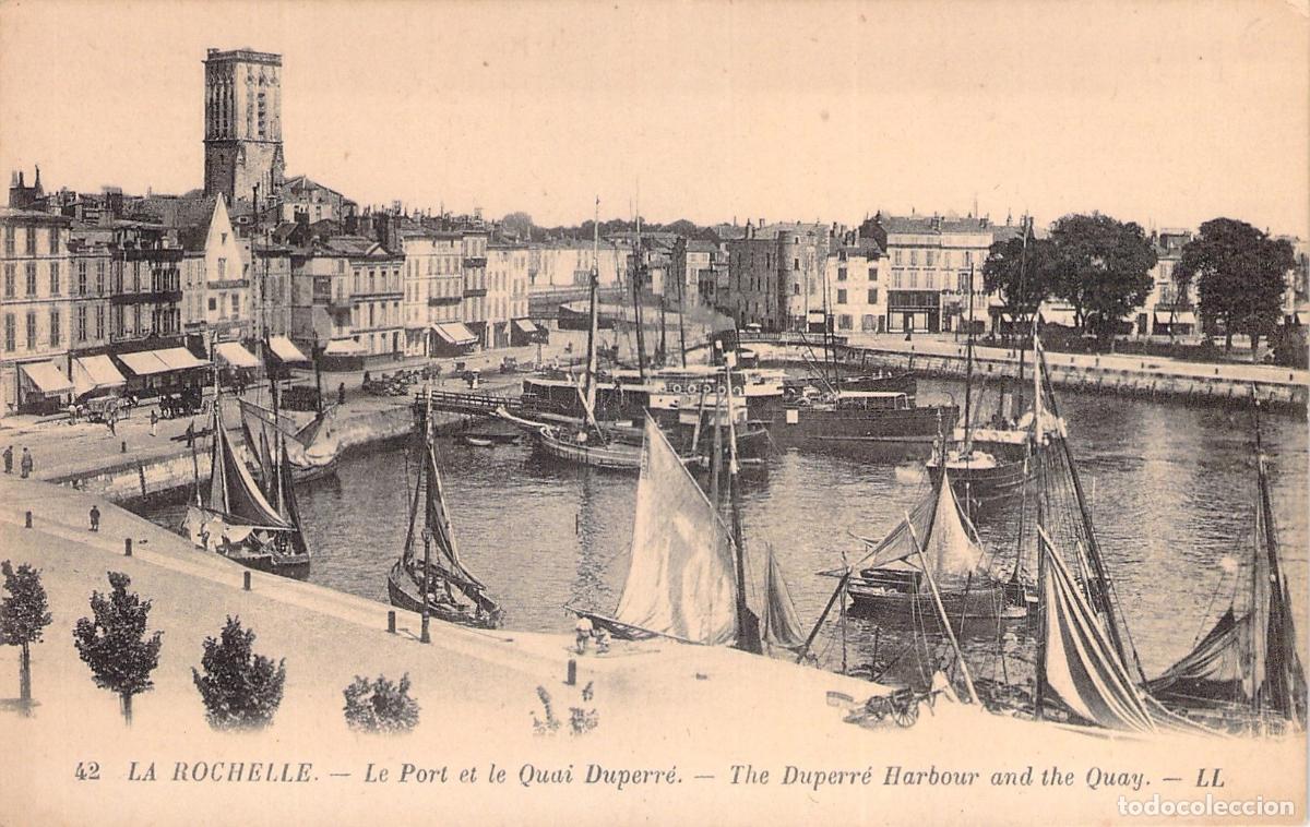 Postcards: Postal de La Rochelle, El Puerto y el Muelle Duperr&eacute; con Barcos