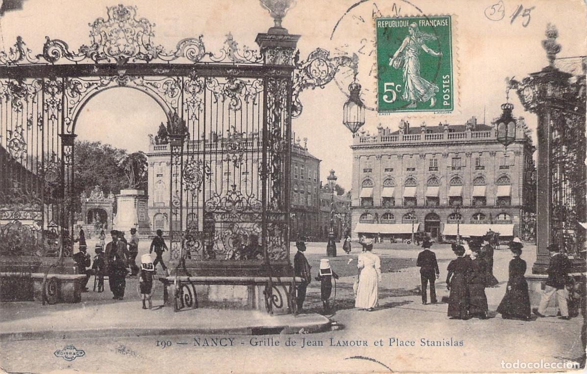 Postkarten: Postal Nancy Francia Plaza Stanislas y Reja Jean Lamour