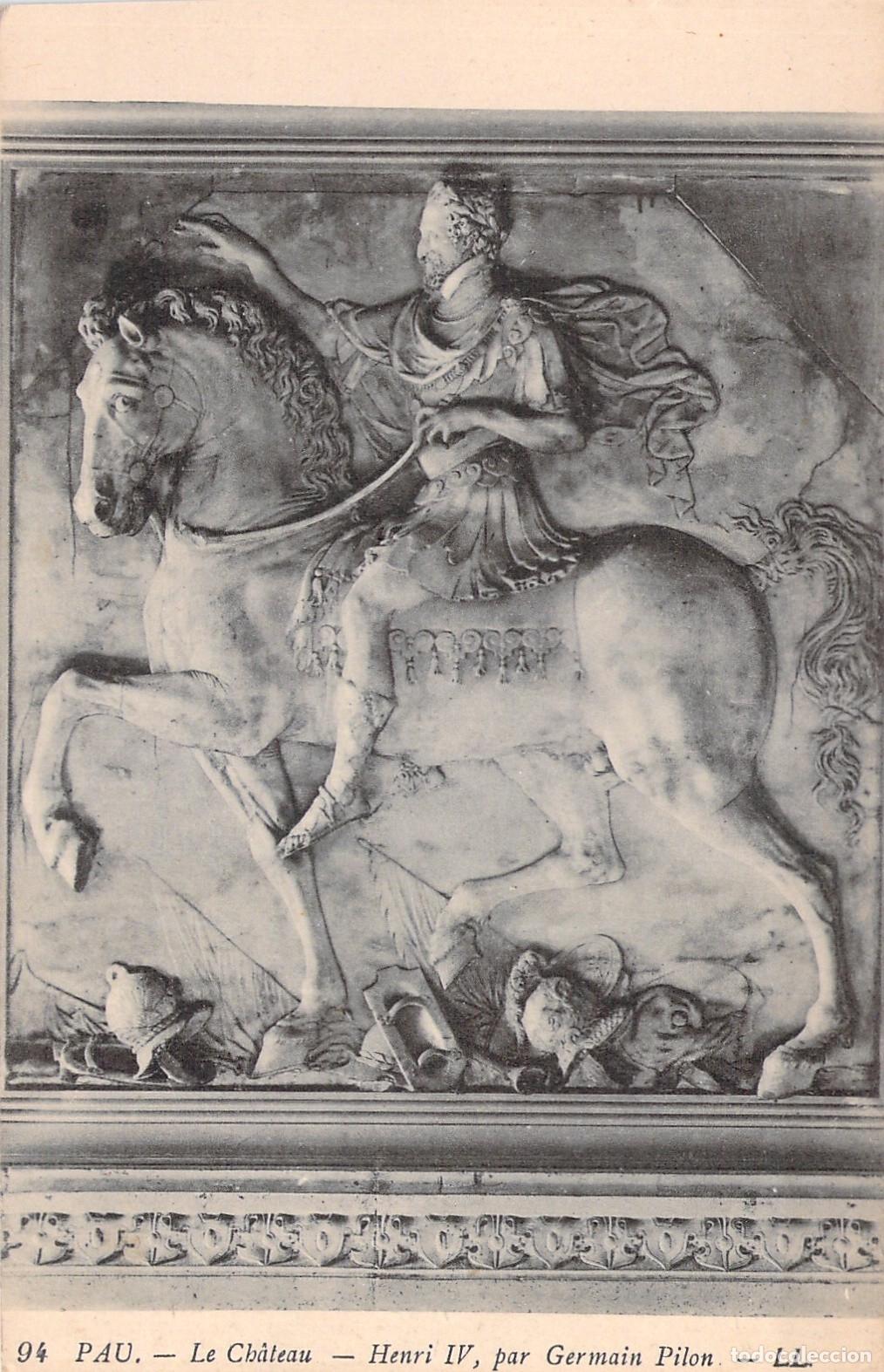 Postkarten: Postal del Castillo de Pau: Relieve de Enrique IV por Germain Pilon