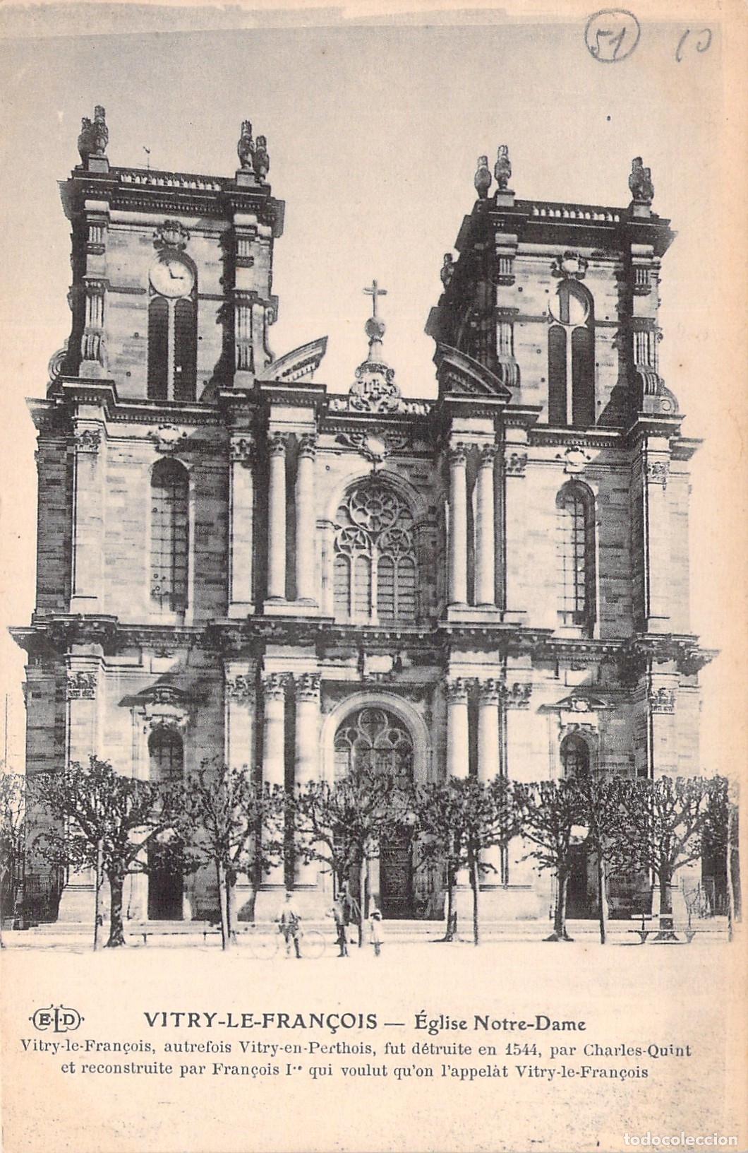 Postkarten: Postal de la Iglesia de Notre-Dame en Vitry-le-Fran&ccedil;ois