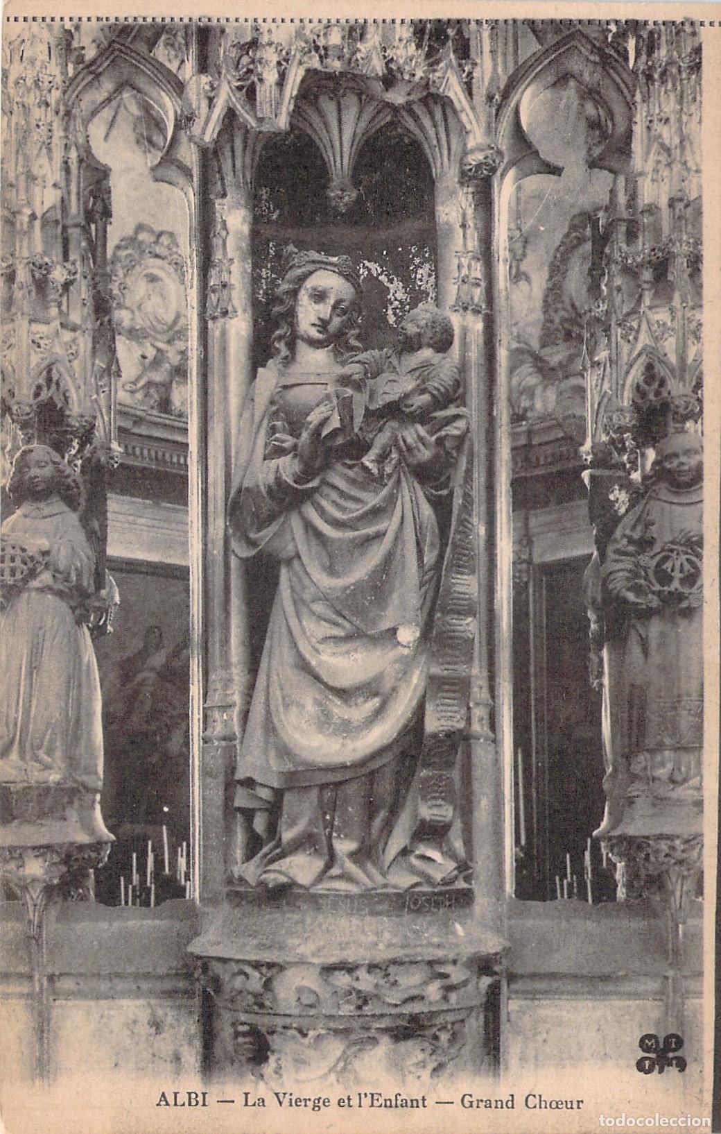 Postkarten: Postal de Albi Francia Estatua Virgen y el Ni&ntilde;o Gran Coro