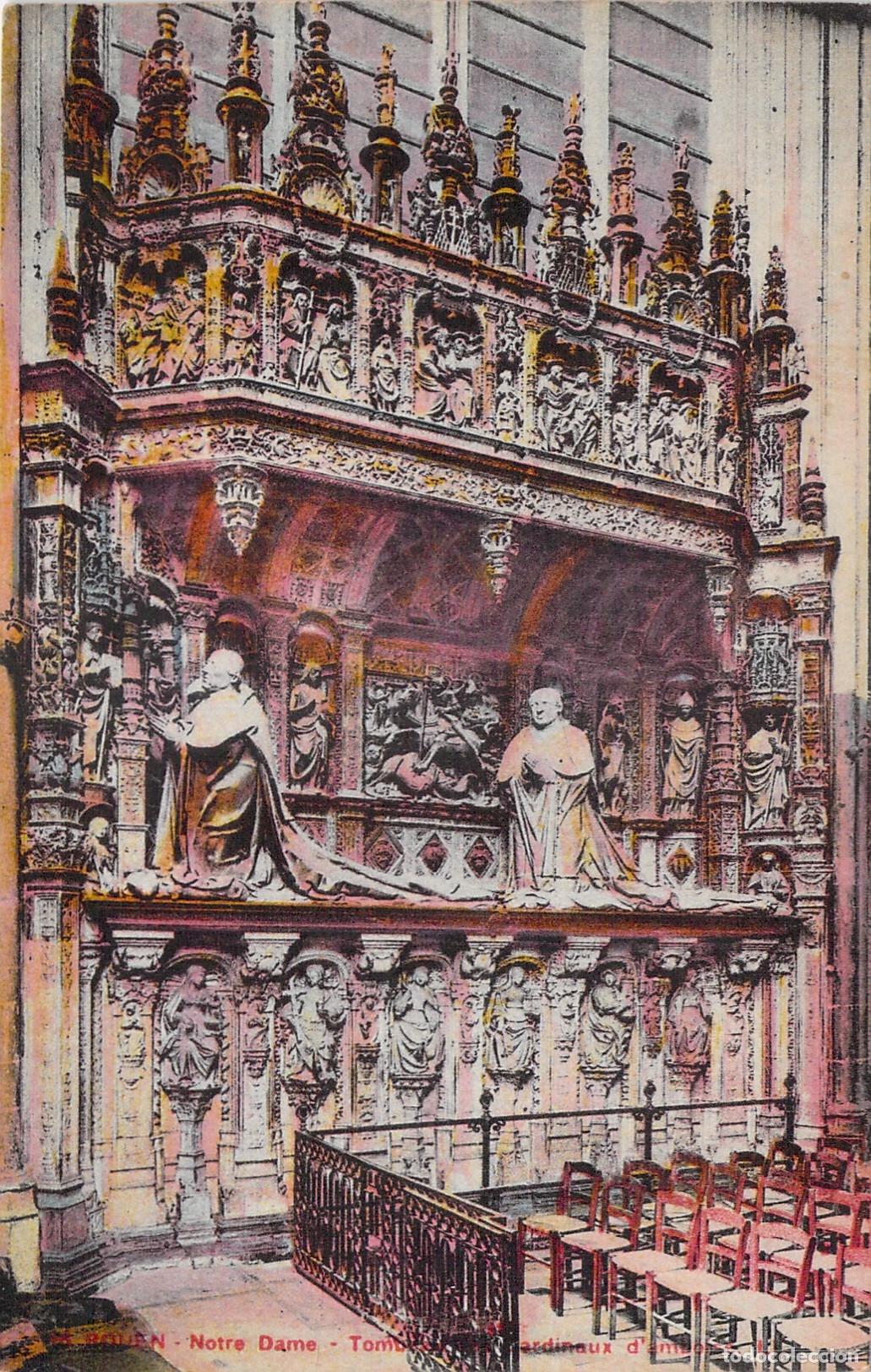 Postcards: Postal de la Catedral de Notre-Dame de Rouen, Tumba de los Cardenales