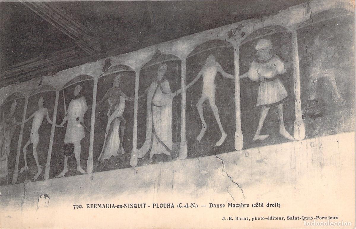 Postales: Postal de la Danza Macabra en la Capilla Kermaria-en-Nisquit, Plouha