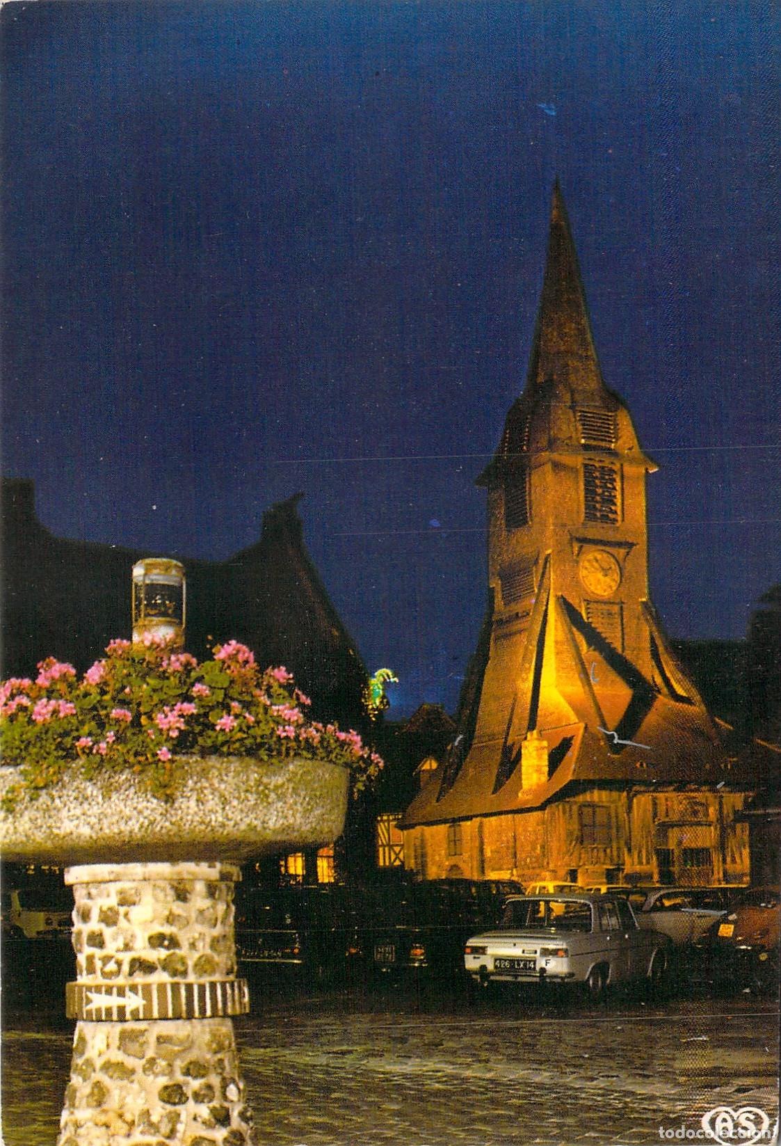 Postales: Postal Iglesia de Santa Catalina Iluminada en Honfleur Francia