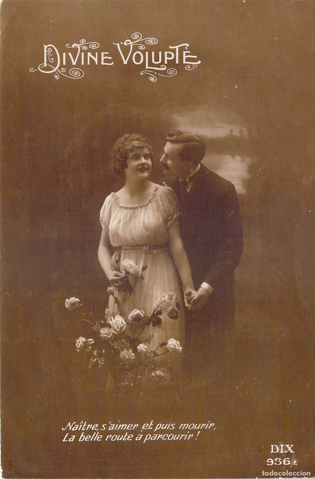 Postales: Postal Francesa de Pareja Rom&aacute;ntica Divine Volupt&eacute;