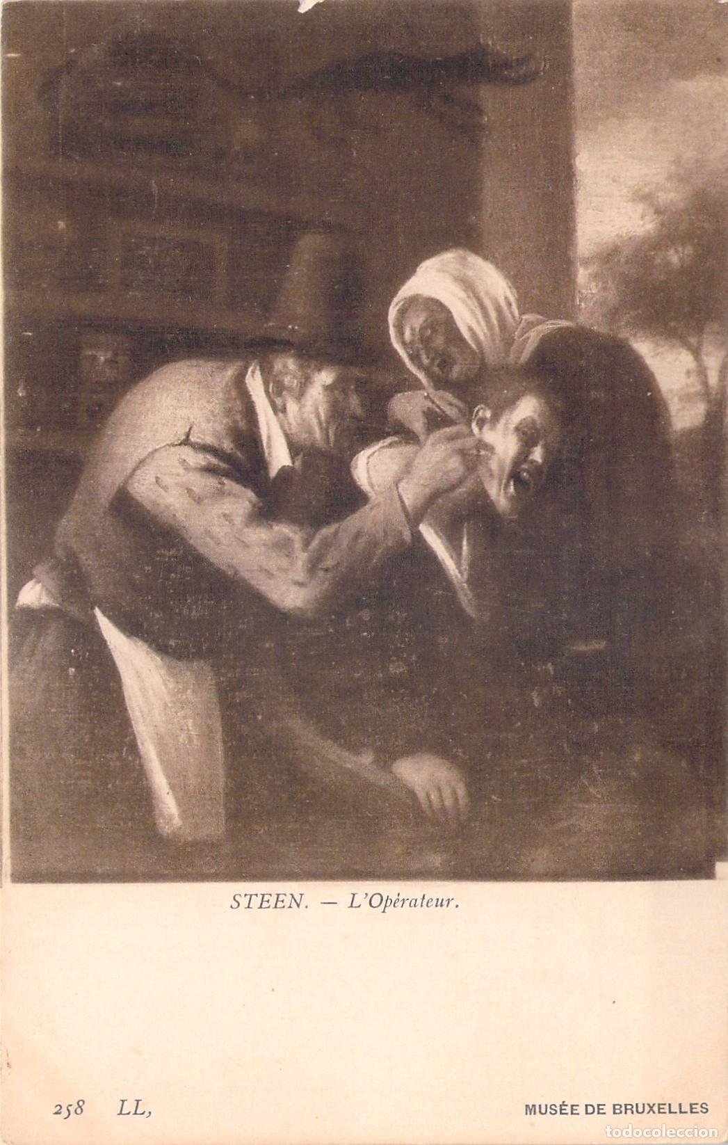 Postales: Postal Arte Jan Steen L'Op&eacute;rateur Museo de Bruselas