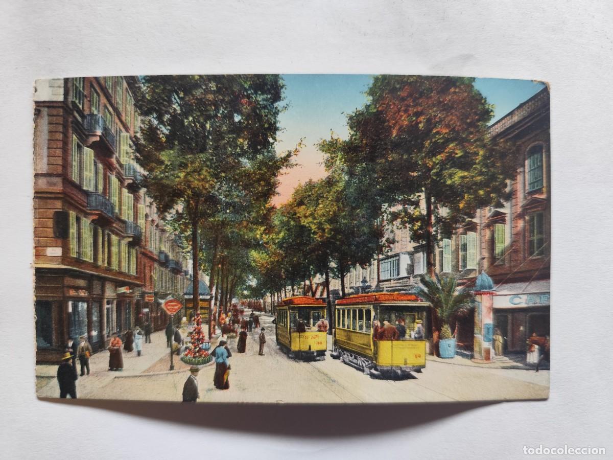 Postales: Francia, Nice-Niza , Avenue de la Gare ? - Antigua postal coloreada, sin circular