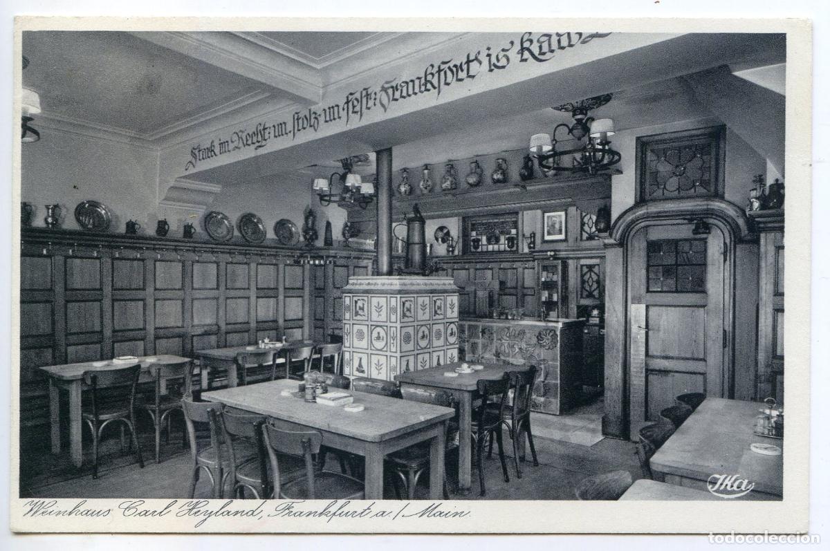 Postales: Winhaus Carl Heyland. Frankfurt a/ Main, circulada en 1938, matasellos especial