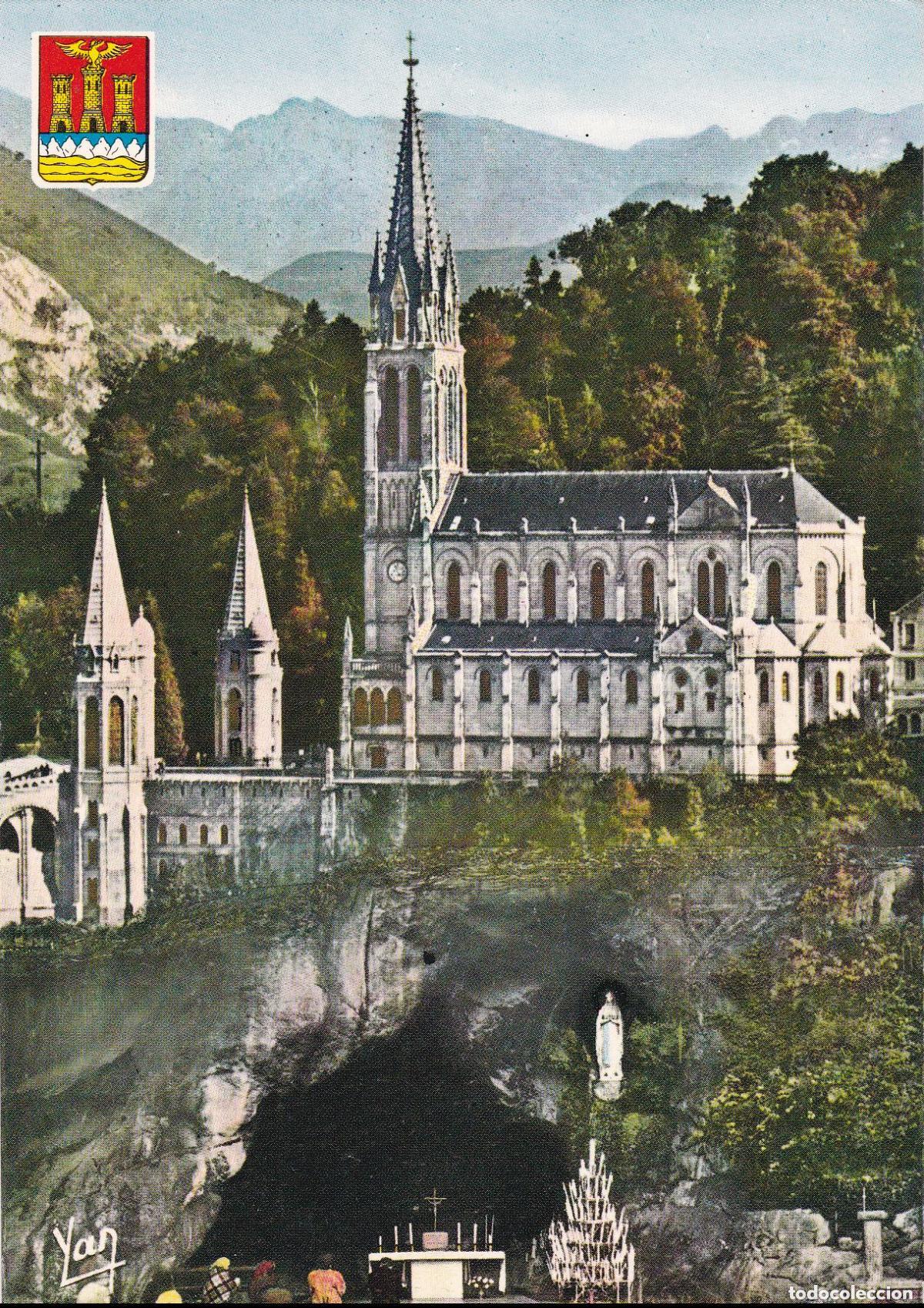 Postales: FRANCIA, LOURDES, LA BAS&Iacute;LICA Y LA GRUTA &ndash; EDITIONS P.CHAMBON N&ordm;1084 &ndash; S/C