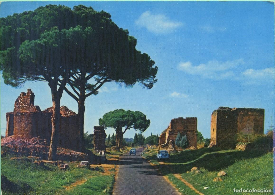 Postales: N&ordm; 234/V 973-ROMA. Italia. Via Appia Antica. Sin circular. ED. FOTORAPIDACOLOR TERNI