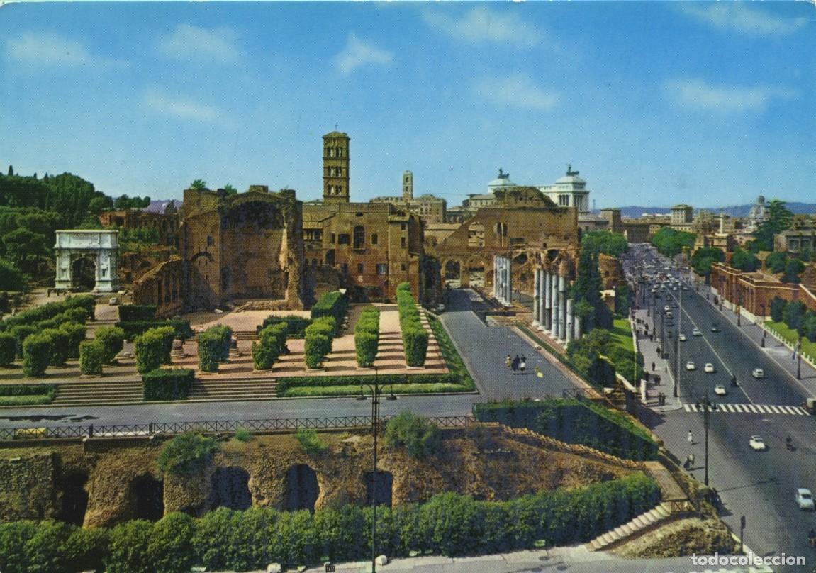 Postales: N&ordm; 293/V 973-ROMA. Italia. V&iacute;a del Foro Imperial. Sin circular. ED. FOTORAPIDACOLOR TERNI