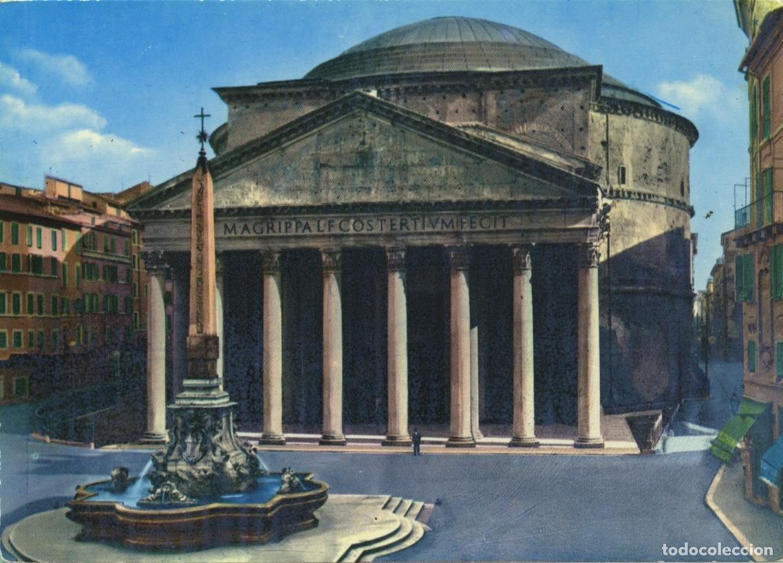 Postales: N&ordm; 207/V 973-ROMA. Italia. El Pante&oacute;n. Sin circular. ED. FOTORAPIDACOLOR TERNI