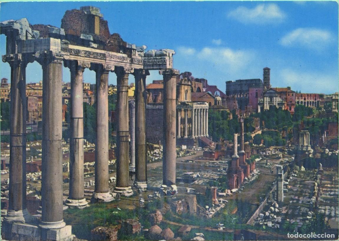 Postales: N&ordm; 215/V 973-ROMA. Italia. Foro Romano. Sin circular. ED. FOTORAPIDACOLOR TERNI