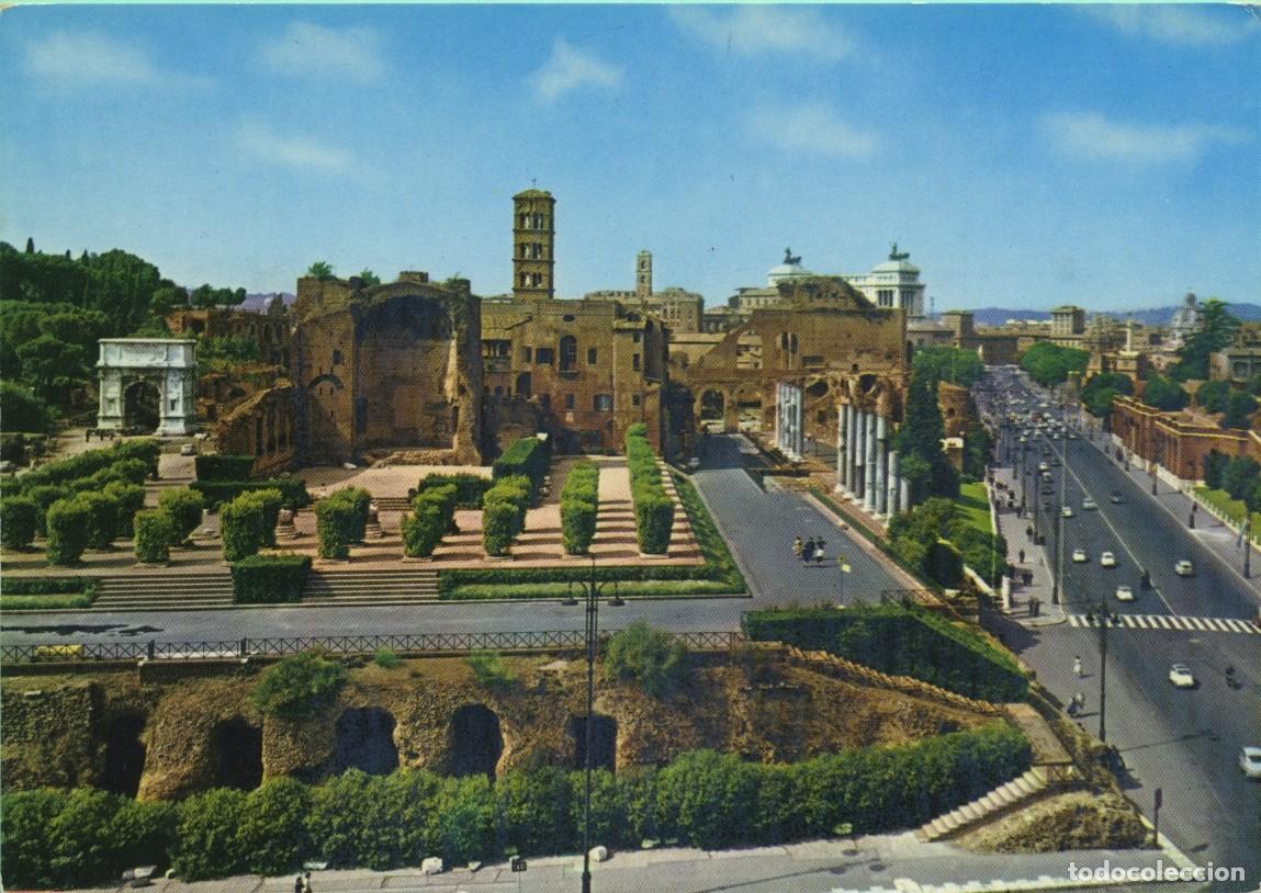 Postales: N&ordm; 293/V 973-ROMA. Italia. V&iacute;a del Foro Imperial. Sin circular. ED. FOTORAPIDACOLOR TERNI