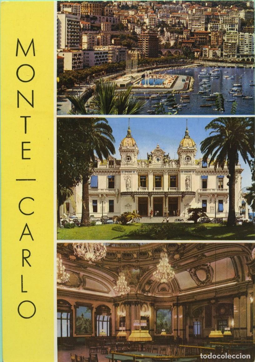 Postales: N&ordm; 186-MONTE-CARLO. M&oacute;naco. Diversos aspectos. Sin circular. EDITIONS D'ART MONTLUET