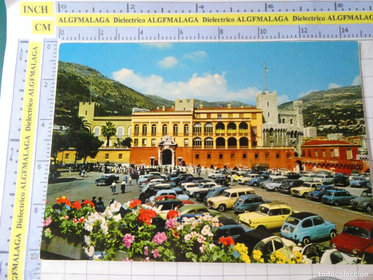 Postales: POSTAL PRINCIPADO DE M&Oacute;NACO. PALACIO PR&Iacute;NCIPE. COCHES FIAT SEAT 600 MINI AUTHI. 756
