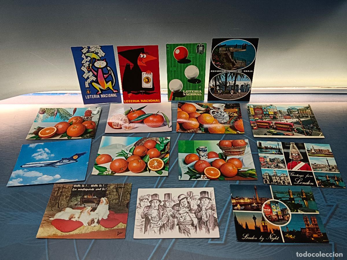Postales: 25 postales vintage, variadas, naranjas, loteria nacional, etc...