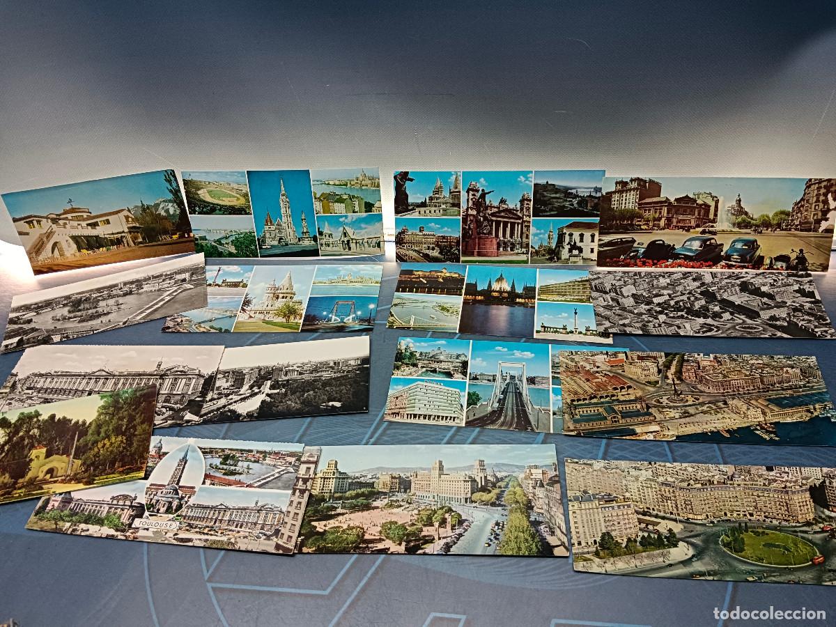 Postales: 17 postales apaisadas 10x23,5 cm, variadas