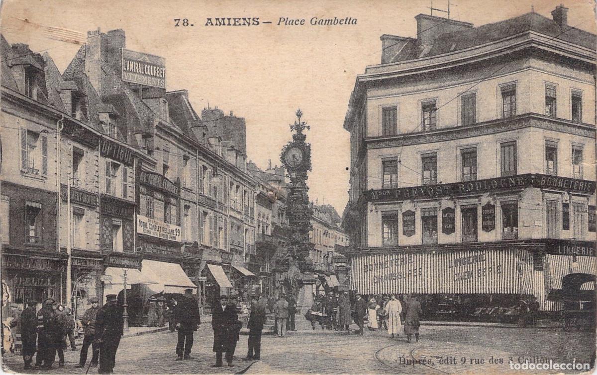 Postales: Postal Hist&oacute;rica de la Place Gambetta en Amiens