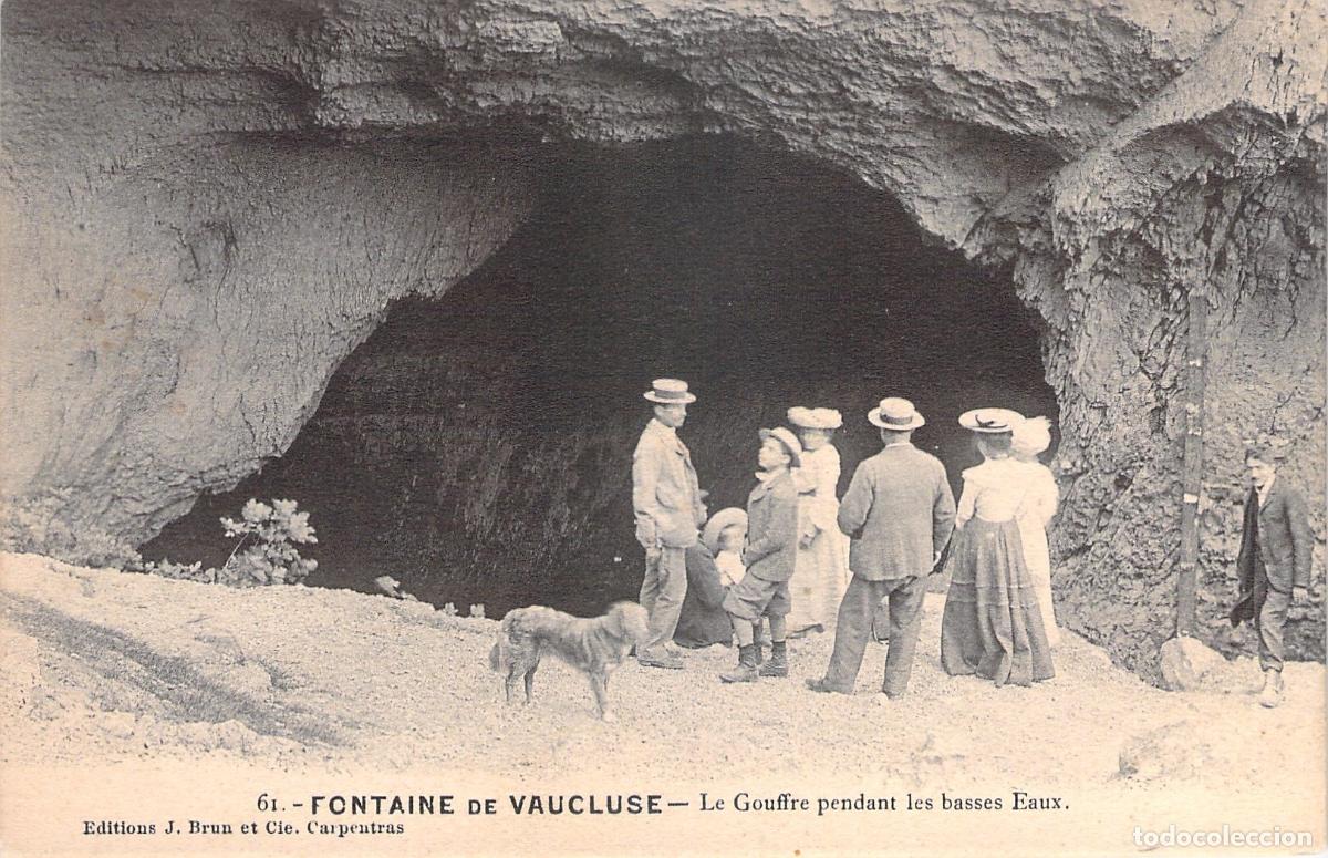 Postales: Postal de Fontaine de Vaucluse - El Abismo durante Aguas Bajas