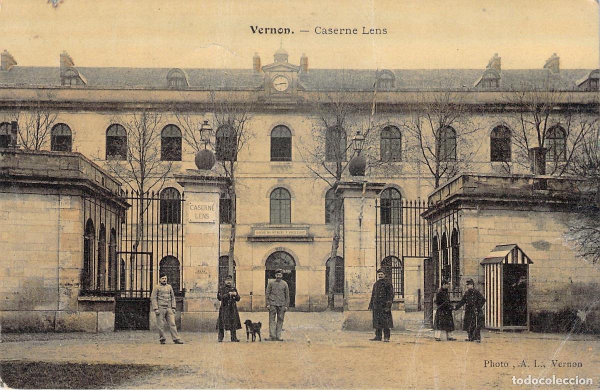Postales: Tarjeta Postal Cuartel Caserne Lens en Vernon Francia