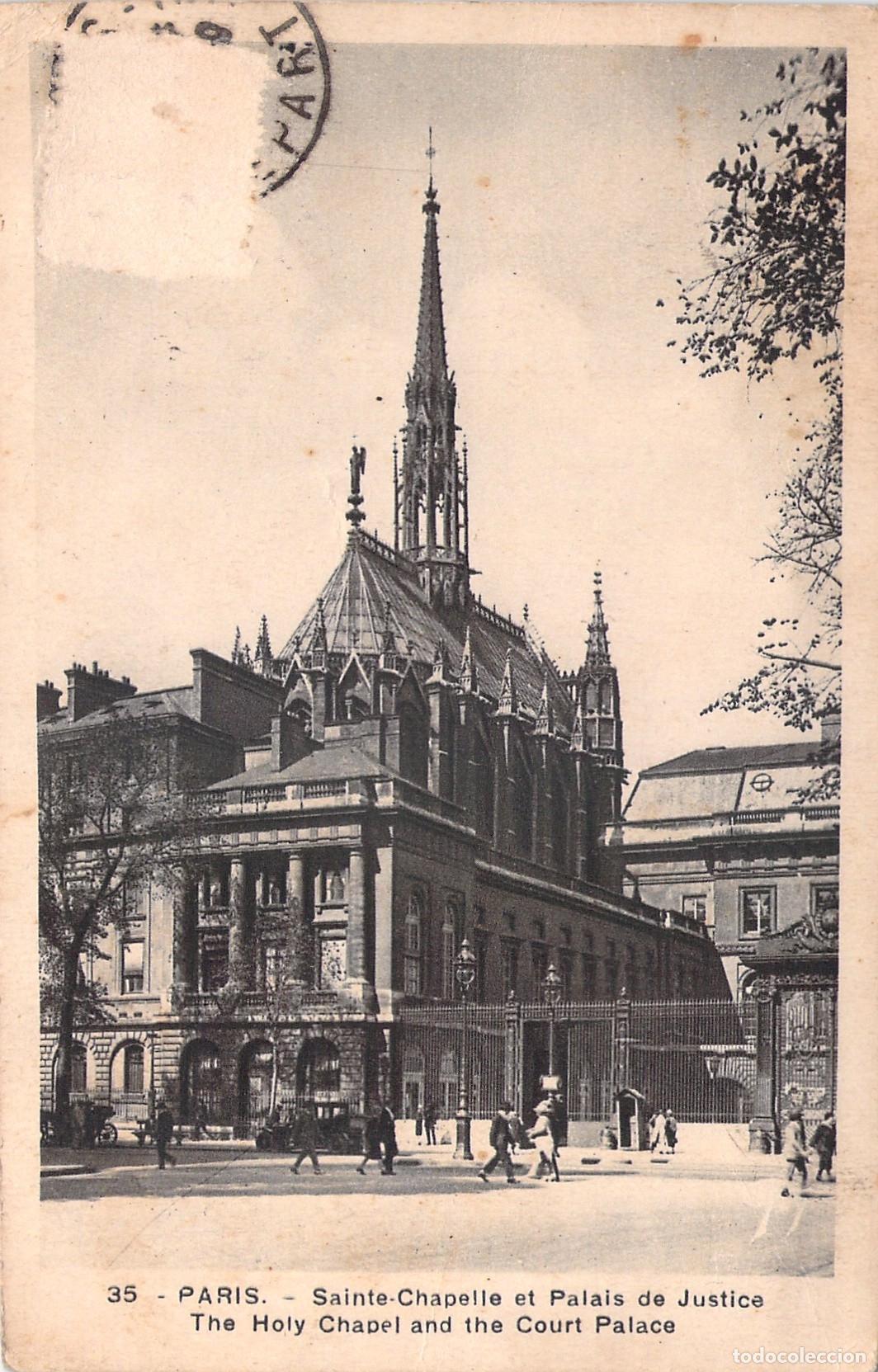 Postales: Postal de la Sainte-Chapelle y el Palacio de Justicia en Par&iacute;s