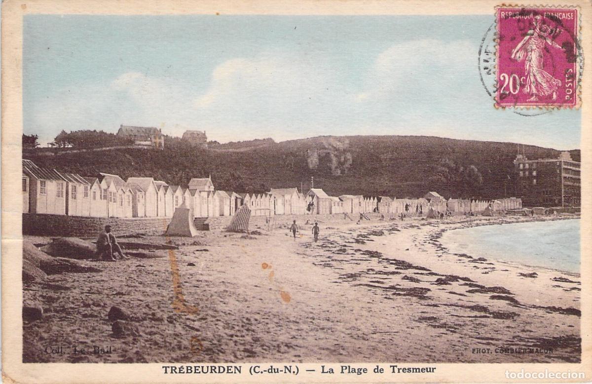 Postales: Postal de la Playa de Tresmeur en Tr&eacute;beurden, Breta&ntilde;a