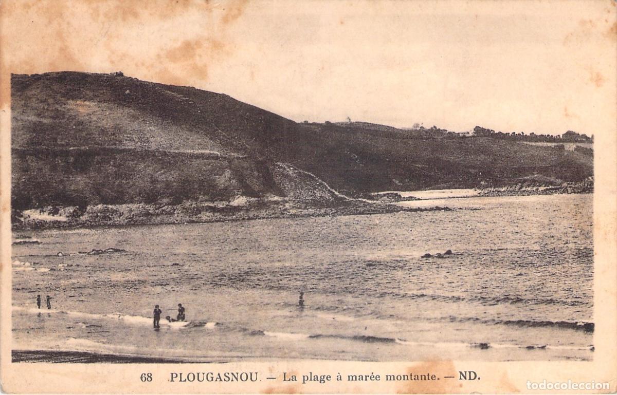 Postales: Postal de Plougasnou Francia Playa con Marea Alta ND