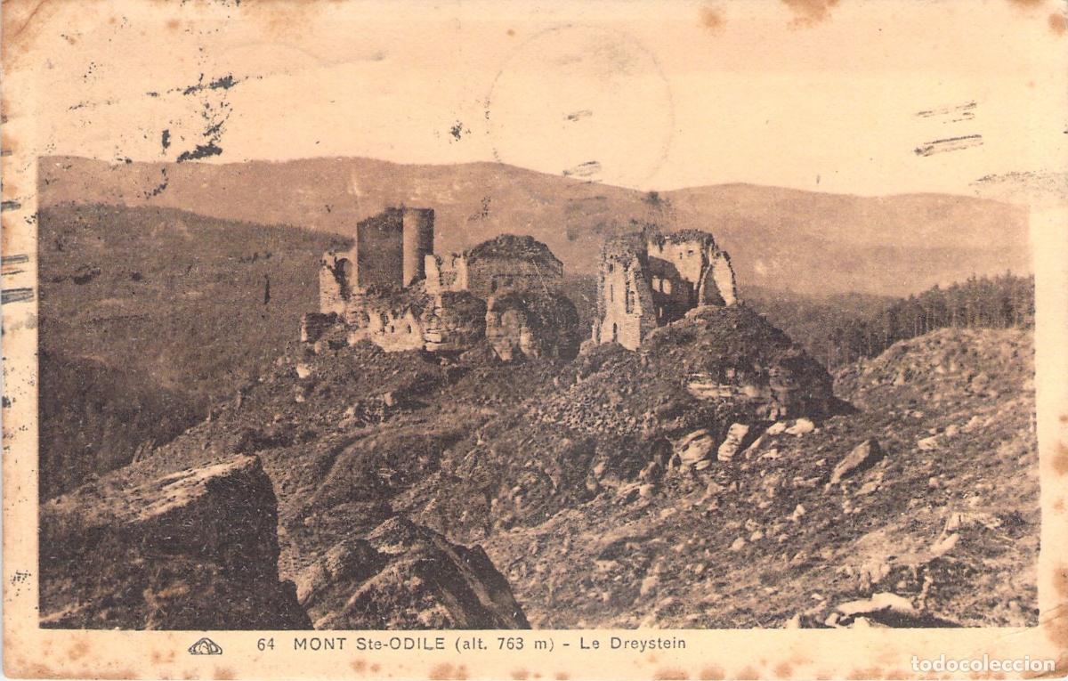 Postales: Postal de las Ruinas del Castillo Dreystein, Mont Sainte-Odile, Alsacia