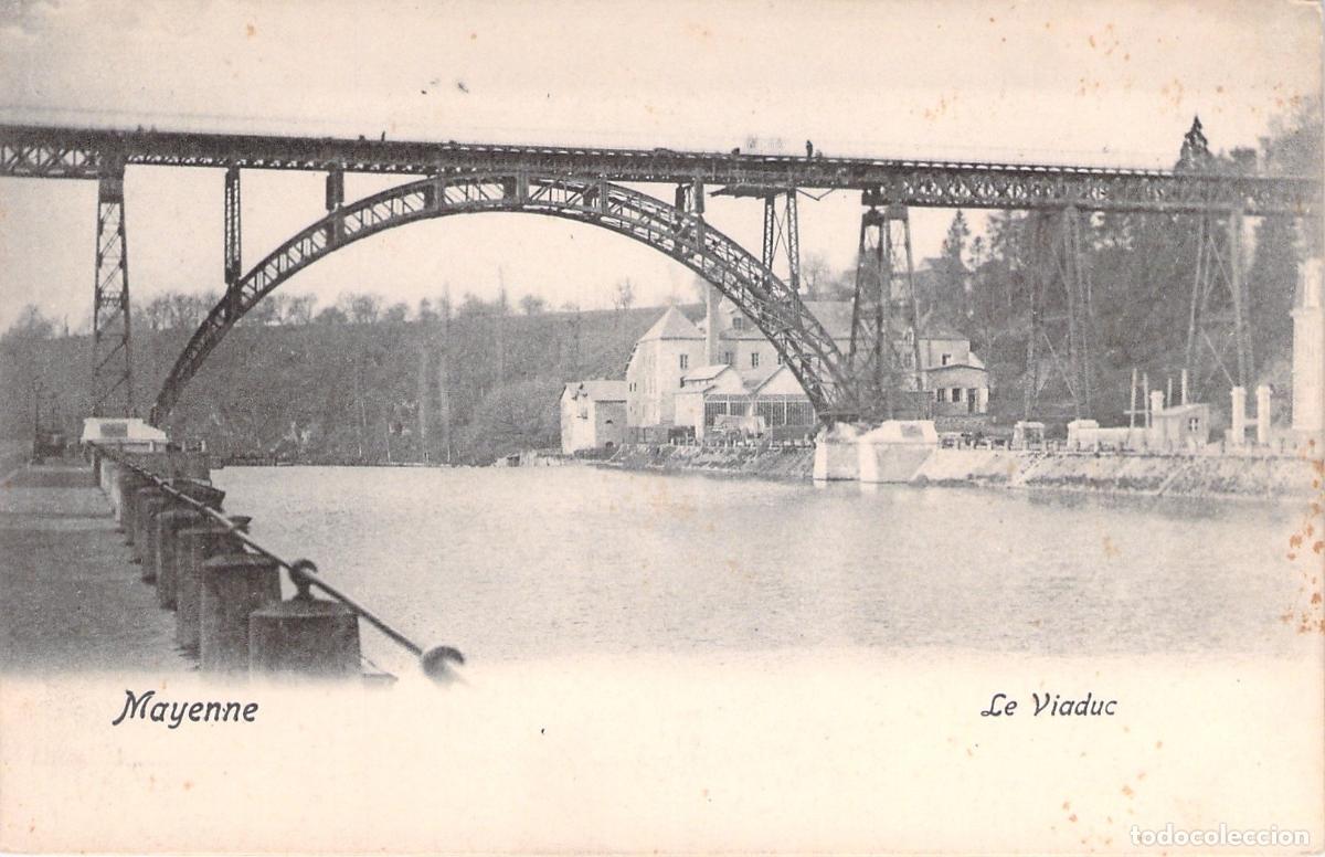 Postales: Postal del Viaducto sobre el R&iacute;o Mayenne en Francia