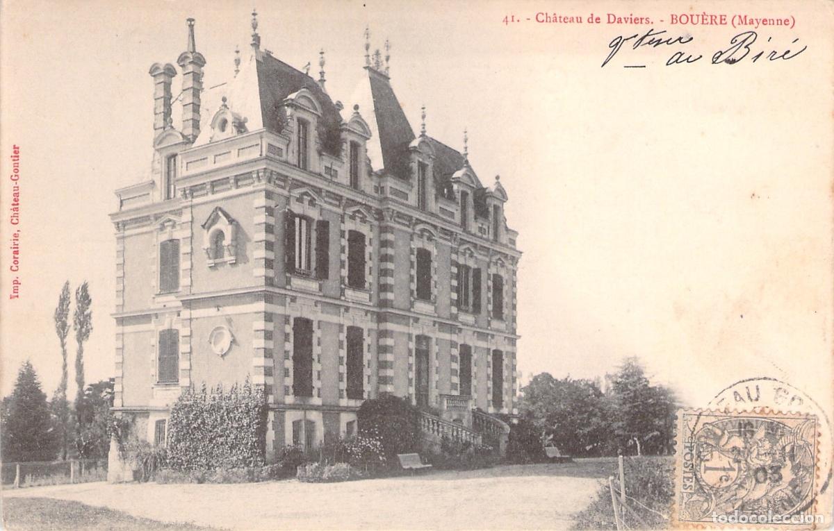 Postales: Tarjeta Postal Castillo de Daviers en Bou&egrave;re, Mayenne